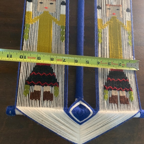 VTG Navajo Yei  Madala Gods Textile Fiber Wall Art 20" Beautiful colors - Picture 13 of 13